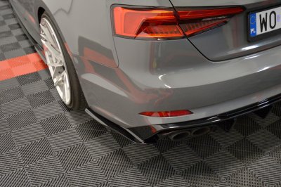 Накладки сплиттеры на задний бампер боковые на Audi S5 B9